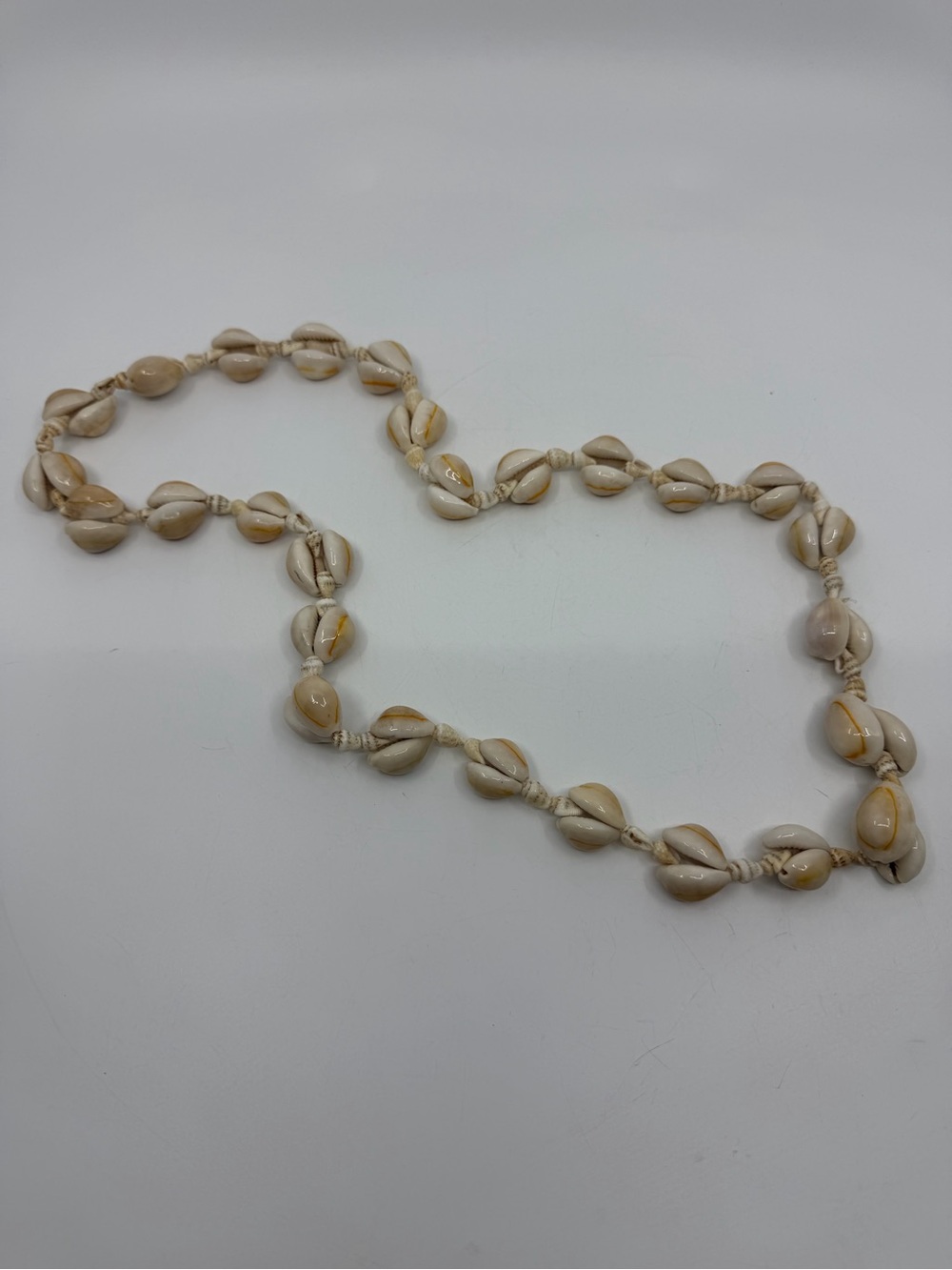 Handmade Neutral Shell Bead Necklace - Natural Beige